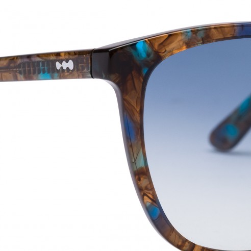 Gafas  de sol mujer Cottet Barcelona LITTLE GIRL'S EYES havana blue - vista detalle