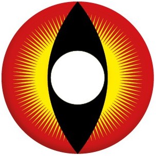 Lentillas de fantasía Demonio - efecto de la lentilla en el ojo 2
