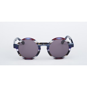 Gafas de sol unisex ROUND AROUND C.4 STRIPED BLUE - vista frontal