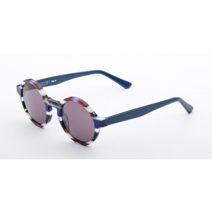 Gafas de sol unisex ROUND AROUND C.4 STRIPED BLUE - vista frontal 2