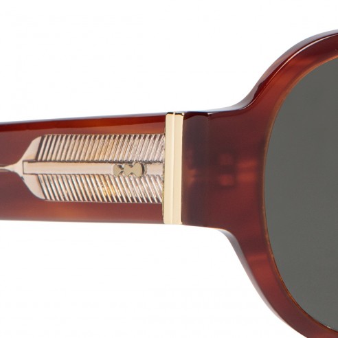 Gafa de sol hombre Cottet Barcelona ALEX C20 HAVANA HONEY GREEN - vista detalle