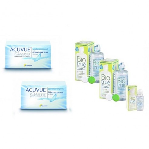 Pack Lentes de contacto ACUVUE OASYS ASTIGMATISMO 12L (2 Cajas) + BIOTRUE