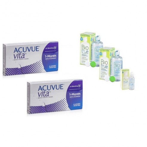 Pack Lentes de contacto Mensuales ACUVUE VITA 6L + BIOTRUE