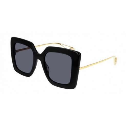 Gafas de Sol Gucci GG0435S 001 BLACK-GOLD-GRE GREY 51
