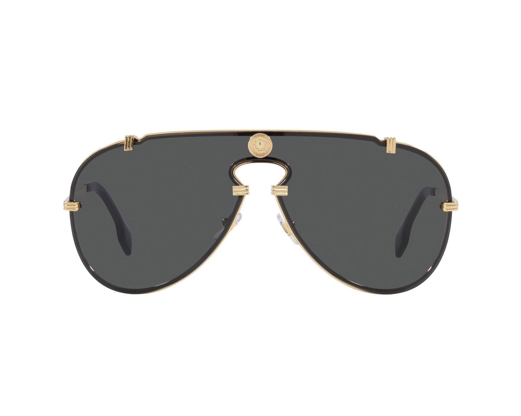 Gafas de Sol hombre Versace 100287 forma color negro metal estilo luxury