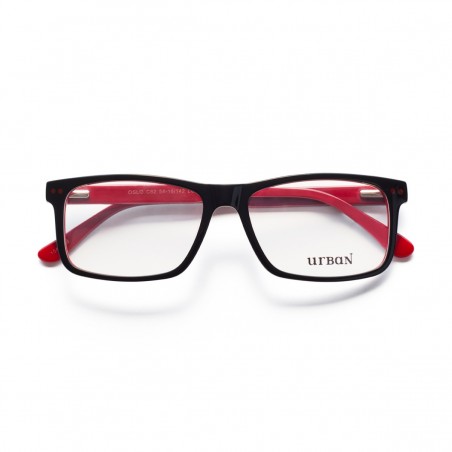 Gafas Graduadas Urban hombre OSLO C62 Bicolor negro y rojo
