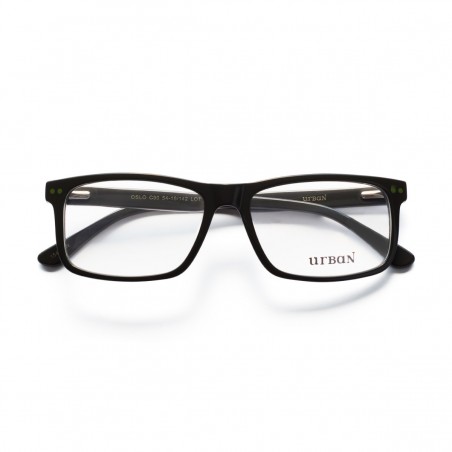 Gafas Graduadas Urban hombre OSLO C90 Negro
 Grosor de la lente-Lente fina Tipo de lente-Lentes graduadas ¿Como quieres tu gafa?-Sin graduar ¿Necesitas Filtro Azul?-No
