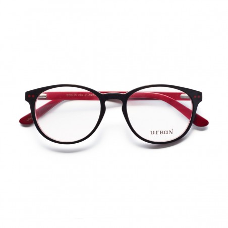 Gafas Graduadas Urban unisex BERLIN C62 Bicolor negro y rojo
