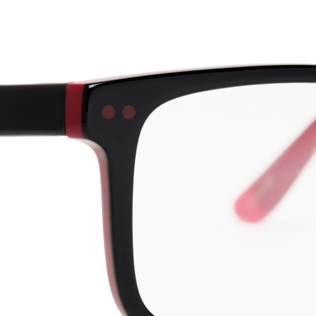 Gafas filtro de luz azul Urban hombre OSLO C62 Bicolor negro y rojo