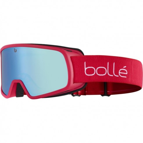 Máscara de esquí Infantil Bollé - NEVADA JR BG050010 RED MATTE AZURE S
