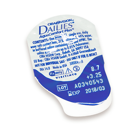 Lentes de Contacto DAILIES AquaComfort Plus - 90 Lentillas