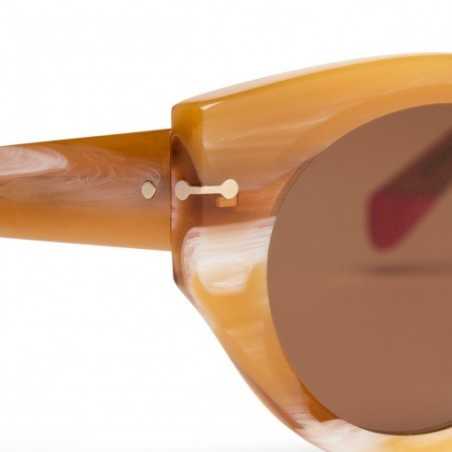 Ulleres de sol Cottet Barcelona  - Tuset 930 Horn Brown Brown 48