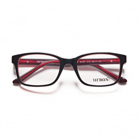 Gafas Graduadas Urban Junior niño - Buzz C16 Negro/Crystal rojo