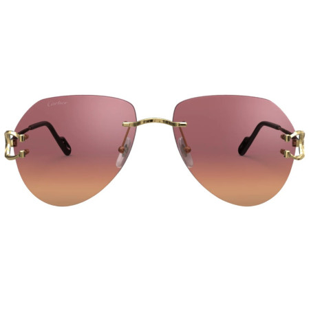 Gafas de Sol Cartier CT0001CS 014 GOLD RED 57