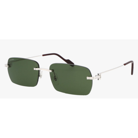 Gafas de Sol Cartier CT0012CS 027 SILVER GREEN 57
