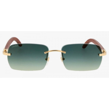 Gafas de Sol Cartier CT0009CS 007 GOLD BROWN-GREEN 57