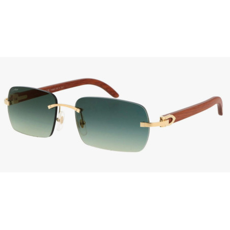Ulleres de Sol Cartier CT0009CS 007 GOLD BROWN-GREEN 57