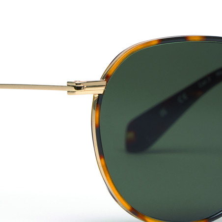Gafas de sol Unisex Cottet Barcelona Tibidabo 0001 Gold Havana Green 50